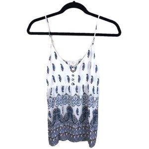 BLUE PAISLEY TANK TOP IN A SIZE SMALL